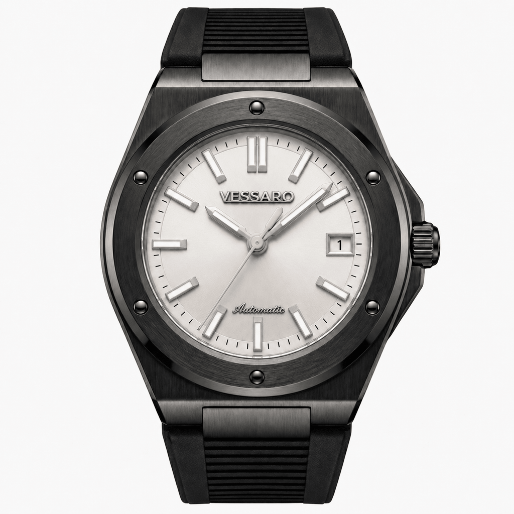 VALTOR WHITE RUBBER BLACK - Luxury | Vessaro